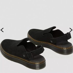 Dr. Martens CARLSON Black Suede Casual Slingback Mules, size 6